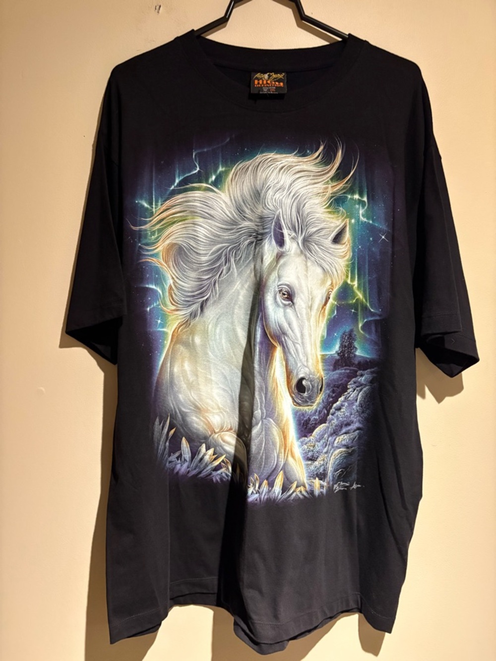 Rock Chang White Horse Glow in the Dark Double Sided Graphic T Shirt Sz XXL NWOT